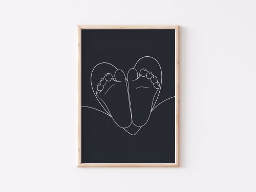 Precious One - Blue Gray - Wall Art Paper Print