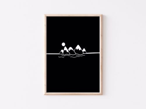 Mountain & Sea - Digital Wall Art Poster