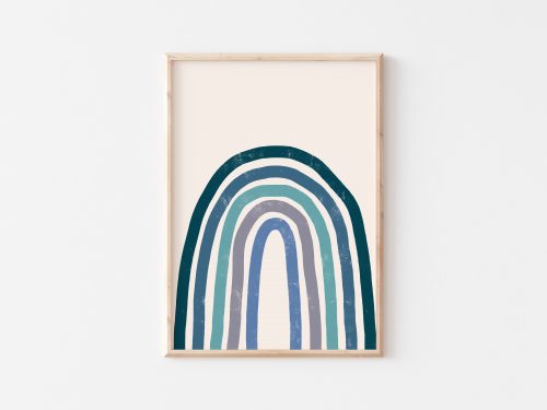 Textured Rainbow - Cold - Wall Art Paper Print