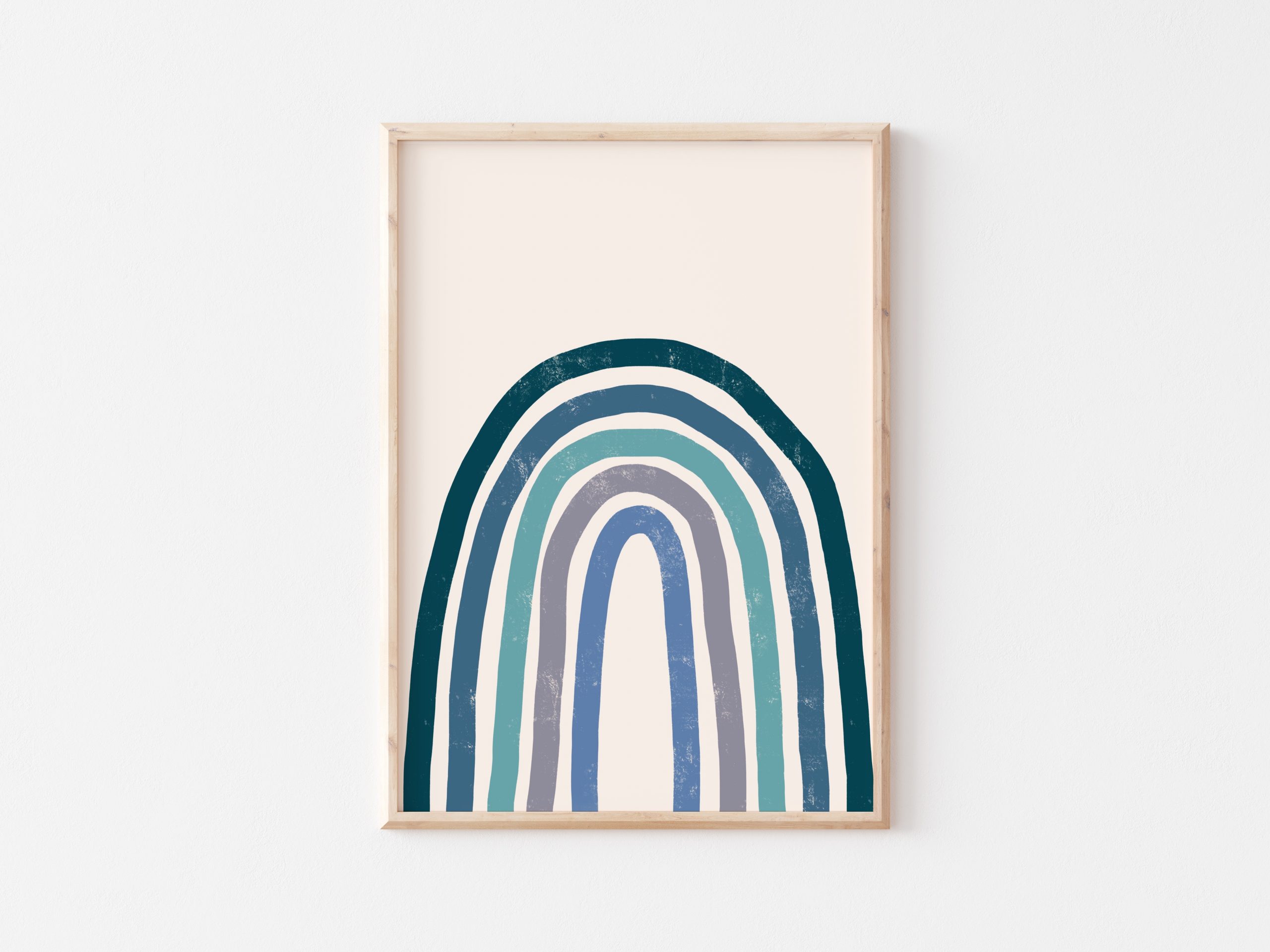 Textured Rainbow - Cold - Wall Art Paper Print
