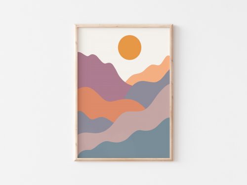 Pastel Sunset - Digital Wall Art Poster