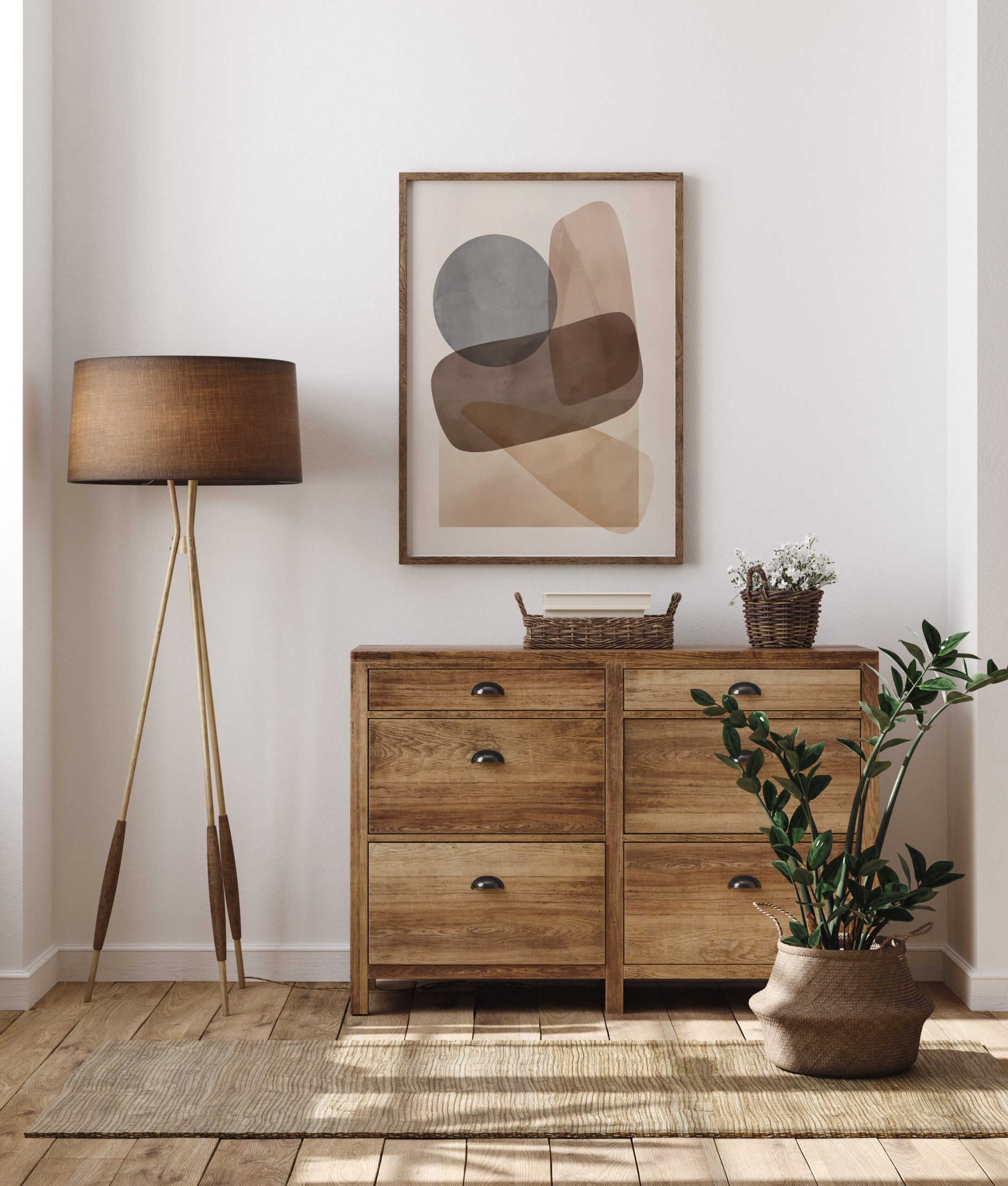 Beige Shapes - Wall Art Paper Print - Image 2