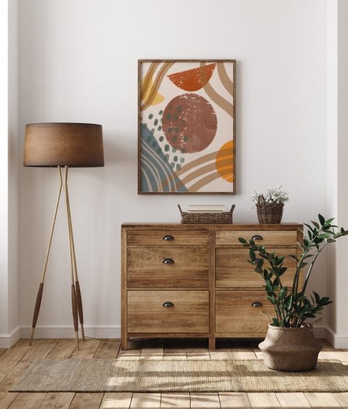 Alternative view of Dancing Shapes - Digital Wall Art Poster