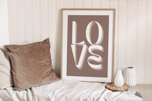 Alternative view of Love Minimalist - Digital Wall Art Poster